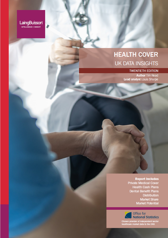 Cover of the Health Cover UK Data Insights Report 20ed
